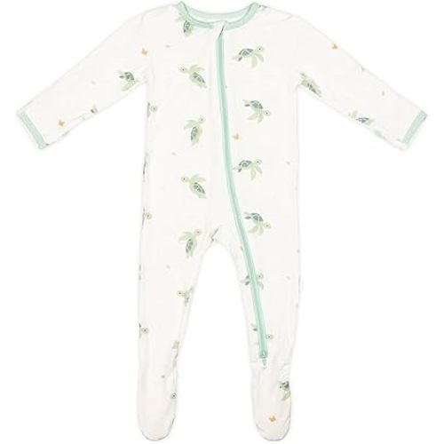 Bamboo Little Soft Baby Footie Pajamas, Baby Clothes, Newborn Sleepers, 95% Viscose and 5% Spandex, 0-24 Months