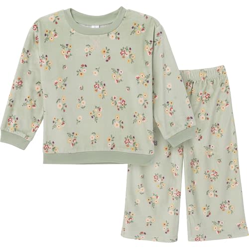 Modern Moments by Gerber Unisex Toddler Bunny Fleece 2-Piece Sweater & Pant Pajama Set