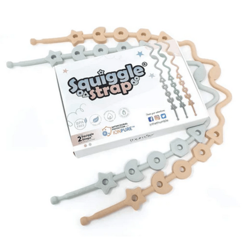 Squiggle Strap Blush Pink and Cool Grey
