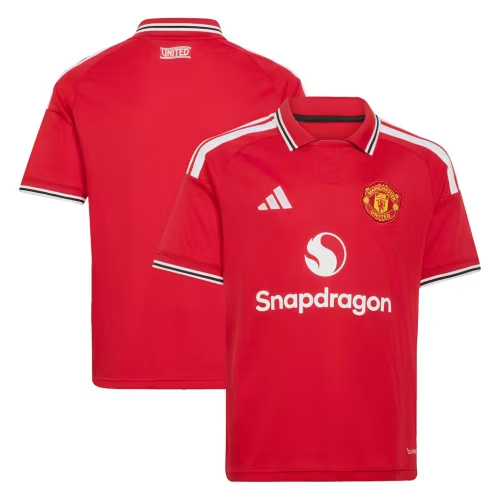Manchester United adidas Youth 2026/27 Home Replica Jersey - Red