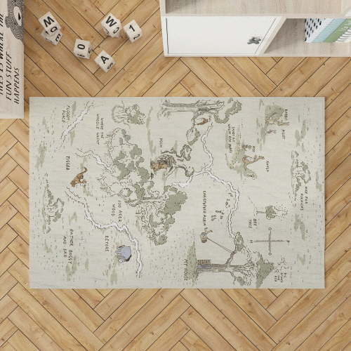 Cartoon Rug, Hundred Acre Rug, Pooh Rugs, Kids Room Rug, Popular Rug, Decorative Rug, Salon Rug, Home Decor Rug, Salon Decor Rug, 5.2'x7.5' - 160x230 cm