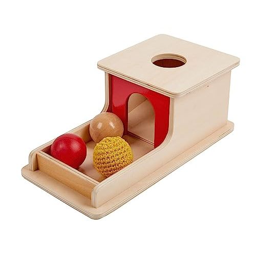Adena Montessori Wooden Toy for 6-12 Month Baby 3 Balls,Sorting and Stacking Colorful Learning Education Toy for Toddler Kid 1-2 Year Old, Preschool Girl and Boy Gift Full Size Textures