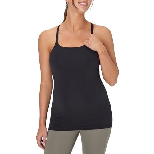 Hanes Women's Maternity Nursing, Stretch & Recover Racerback Breastfeeding Tank Top with Clip-Down Straps