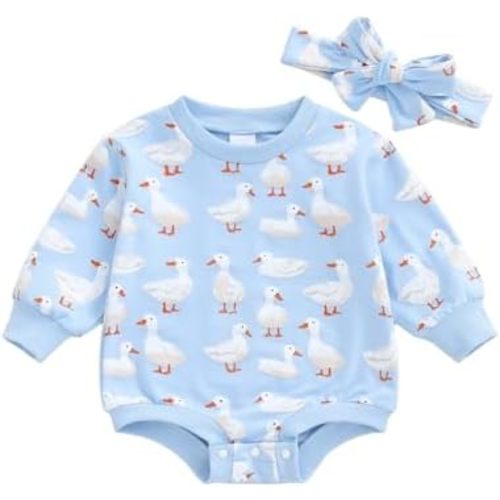 Amnnchya Newborn Baby Girl Romper 3D Flower Fall Winter Clothes Striped Waffle Bubble Sweatshirt Cute Coming Home Outfit