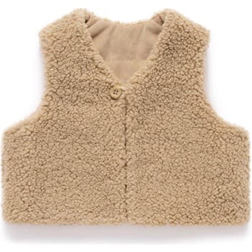 Shearling Reversible Vest, 6-12M