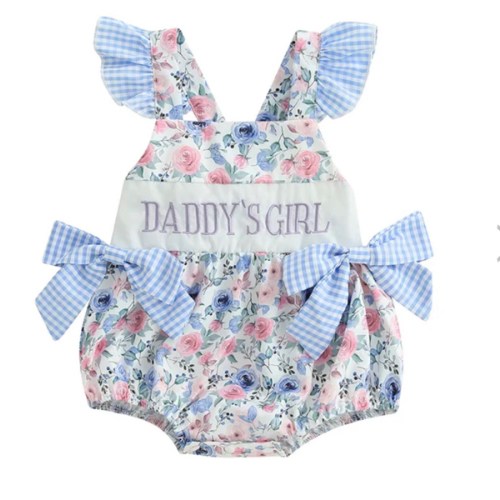 DADDY'S GIRL Floral Romper - Hazel & Bo