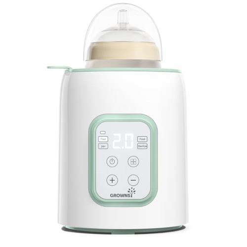 Grownsy Baby Bottle Warmer, 8-in-1 Fast Baby Milk Warmer with Timer for Breastmilk or Formula, Accurate Temperature Control, 24H Keep, Food Heater&Defrost BPA-Free Bottle Warmer for All Bottles- Green