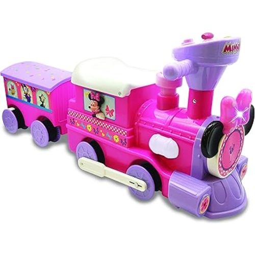 Kiddieland Minnie Ride-On Train with Caboose and Track Large