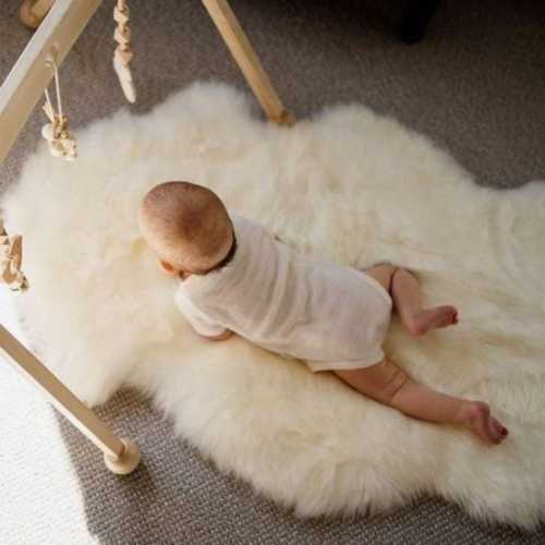 Organic Lambskin Infant, Baby Rug – Cozy Crib & Tummy Time Mat|Natural Wool Pad for Cribs, Strollers, Playtime 100% Natural| Organic Mat