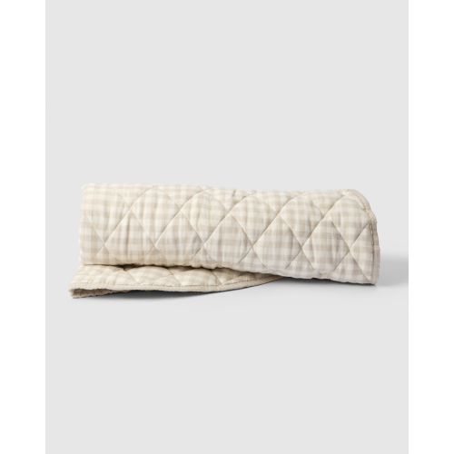 Dove Grey Gingham Baby Play Mat