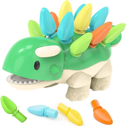 MINGKISI Toddler Montessori Toys Learning Activities Educational Dinosaur,Birthday Gifts for Baby Boys Girls 12 18 Month One Year Old,Baby Sensory Fine Motor Skills for Age 1 2