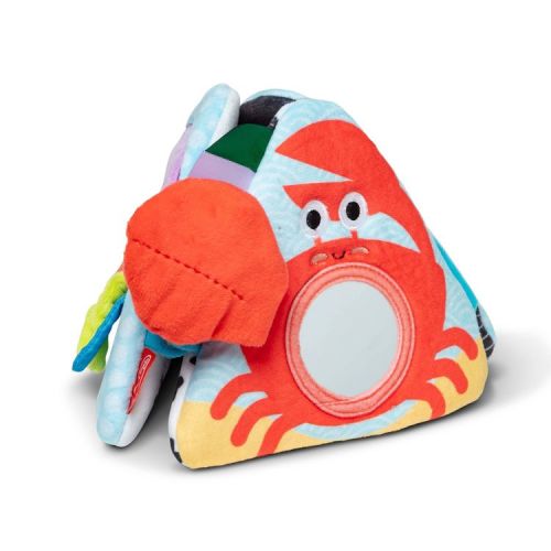 Melissa & Doug Ocean Tummy Time Triangle Infant Baby Toy, Soft Sensory Toy with Textures, Mirror