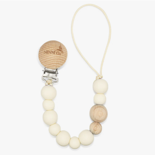 Ninni Co. Marshmallow Cream Pacifier Clip