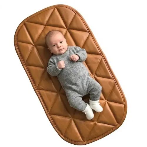 Amber Quilted Vegan Leather Changing Pad