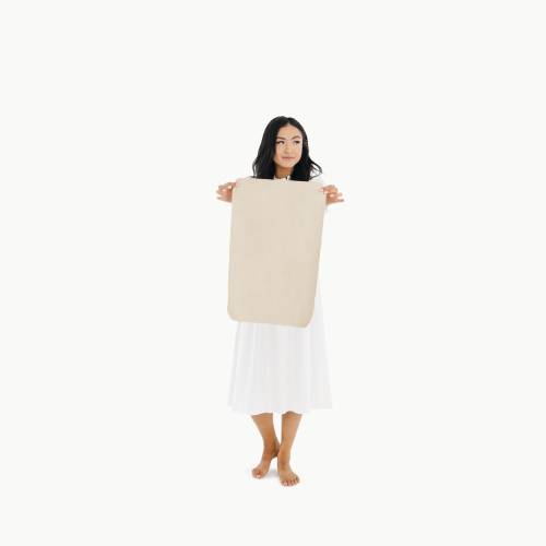 Cream Baby Changing Mat - Premium Double Sided 100% Vegan Leather - Travel Change Diaper Pad - Play Mat - Placemat - Craft Mat - Waterproof