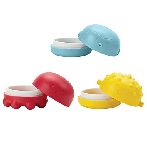 Ubbi Squeeze and Switch Silicone Bath Toys, Baby Bath Accessory, Water Toys for Toddler Bath Time Play