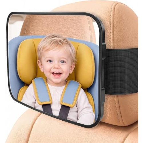 Car Mirror for Baby, Baby Car Mirror for Rear Facing Carseat Shatterproof