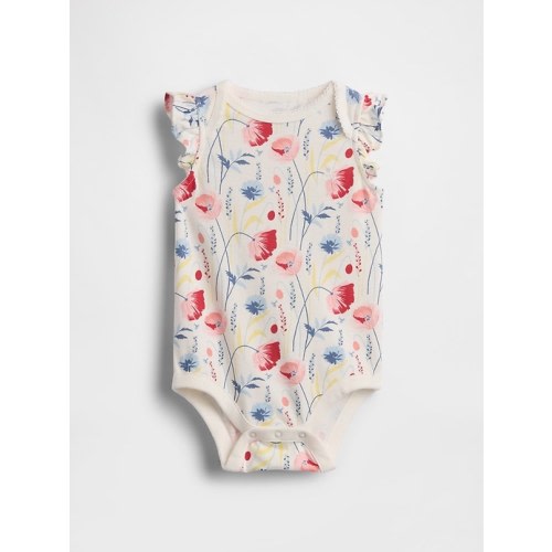 Baby First Favorites Organic Cotton Flutter-Sleeve Bodysuit