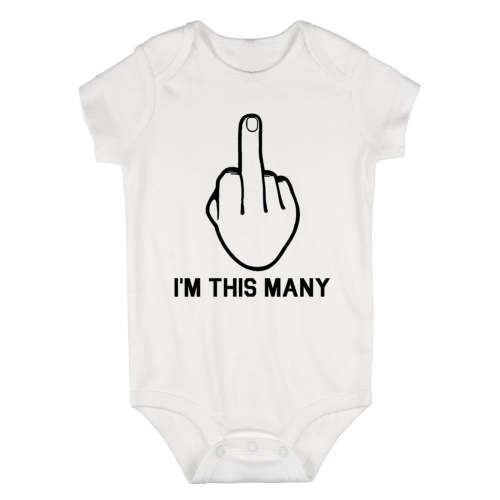 Im This Many Funny Infant Baby Boys Bodysuit – Kids Streetwear