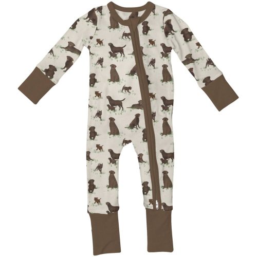 Chocolate Labradors Dogs - Convertible Zip PJs