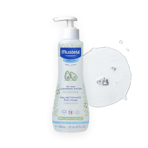 Mustela Baby Cleansing Water - No-Rinse Micellar Water - with Natural Avocado & Aloe Vera - for Baby's Face, Body & Diaper - 1 or 2-Pack - Various Sizes