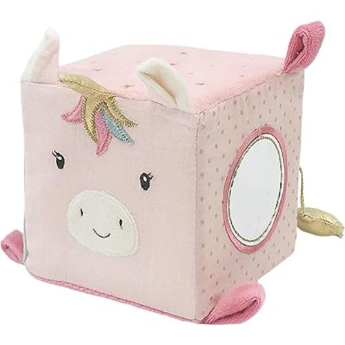 MON AMI Unicorn Activity Cube for Toddlers – 5.5x5.5x5.5”, Montessori Toys for Babies & Toddlers, Sensory Interactive Learning Toys