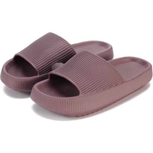 rosyclo Cloud Slippers for Women and Men, Pillow House Slippers Shower Shoes Indoor Slides Bathroom Sandals, Ultimate Comfort, Lightweight, Thick Sole, Non-Slip, Easy to Clean