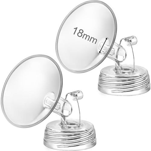 Replacement Flange Compatible with Spectra S1 S2 Pumps, 18mm Wide-Mouth Flange, Polypropylene(PP)，BPA Free，Not Spectra Original（2PCS）