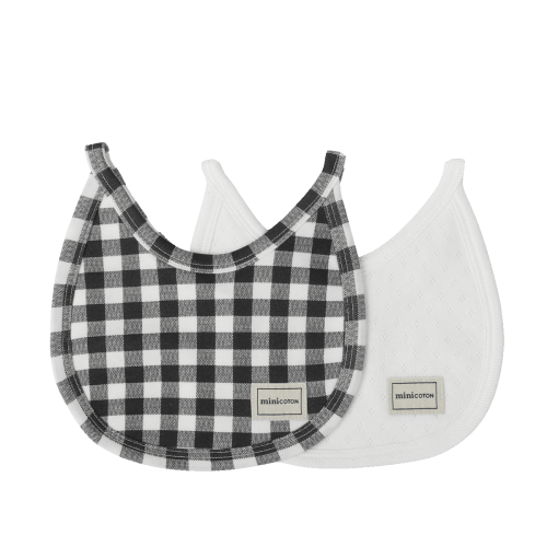 Pack Bibs Vichy Negro · Minicoton