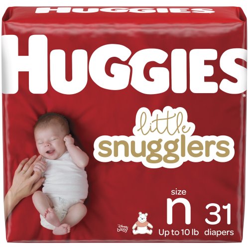 Huggies Little Snugglers Baby Diapers, Size Newborn, 31 Ct
