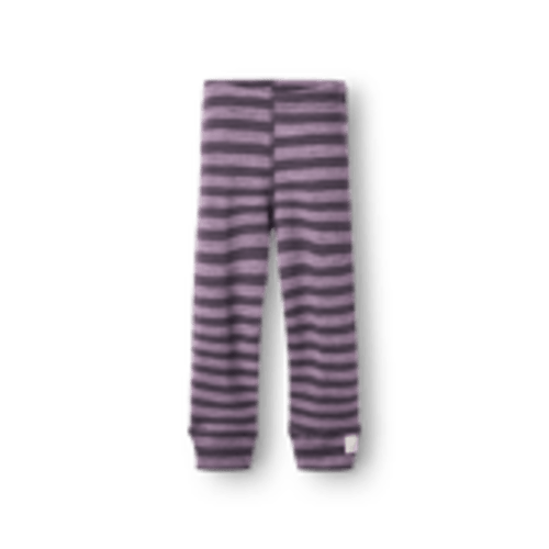 Baby merino wool leggings in Purple stripes - Dilling