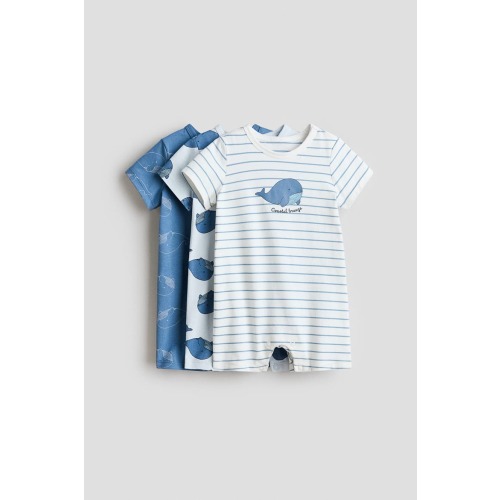 3-pack Short Pajama Jumpsuits