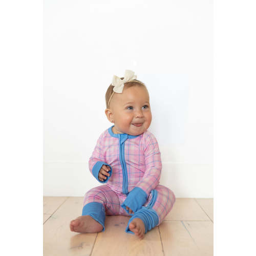 PINK PLAID | ZIPPER ONE PIECE