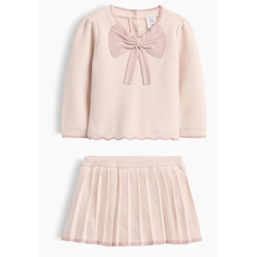 Baby Bow Sweater Skort Set