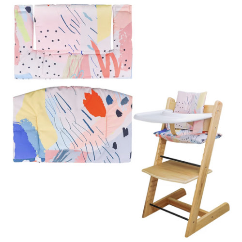 For Tripp Trapp High Chair Cushion, Soft And Comfortable For Tripp Trapp High Chair Cushion, For Tripp Trapp Cushion Set Makes It Safer And More Comfortable For Baby To Sit On (Blue Space Pattern)