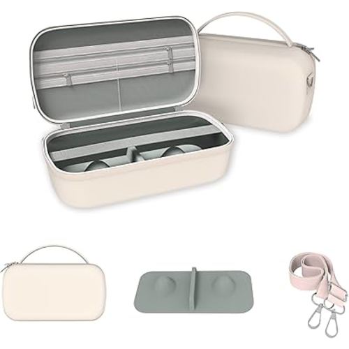 Wearable Breast Pumps Carrying Bag for Hands-Free Breast Pump, Hard Shell Case with Adjustable Crossbody Strap, On-The-Go Storage Pump Case for Momcozy/Willow/eufy/Nuliie/Paruu/Lansinoh