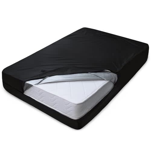 Mattress Bags for Moving and Storage, Heavy Duty Twin Mattress Bag with 4 Strong Handles, Waterproof Mattress Cover/Protector for Moving Twin Size, Reusable Thick Tarp, Black