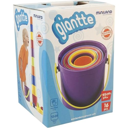 Miniland Giantte Stacking Cups Game Set for Kids