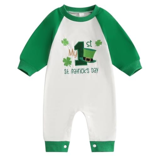 FIOMVA My First Christmas Baby Boy Girl Outfit Infant One Piece Jumpsuit Newborn Christmas Romper Fall Winter Clothes