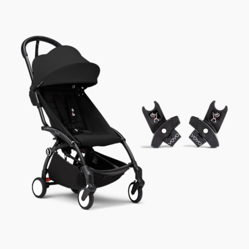 Stokke YOYO³ and Car Seat Adapter Bundle - Black