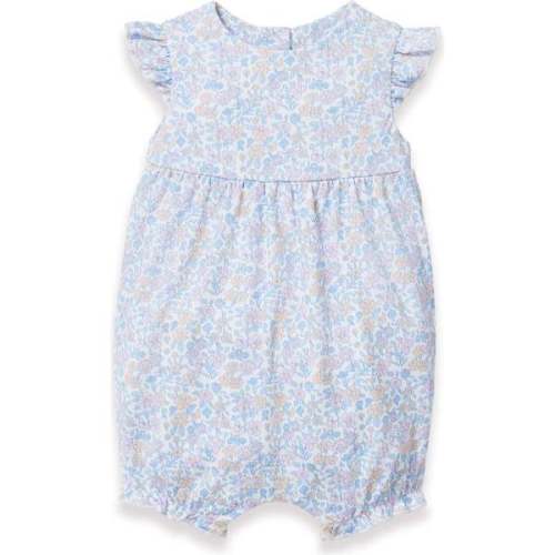 Baby Pima Isla Play Romper in Fleur Blanche - Petite Plume | Maisonette