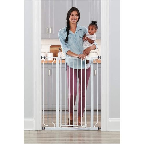 Regalo Extra Tall Baby Gate for Doorways & Bottom of Stairs, Pressure Mount for Babies, Toddlers & Pets, Tested & Safe for 30 Years, American Designed, White
