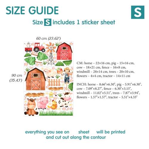 Farm Animal Wall Decals 2.11 – VERLEN.decals