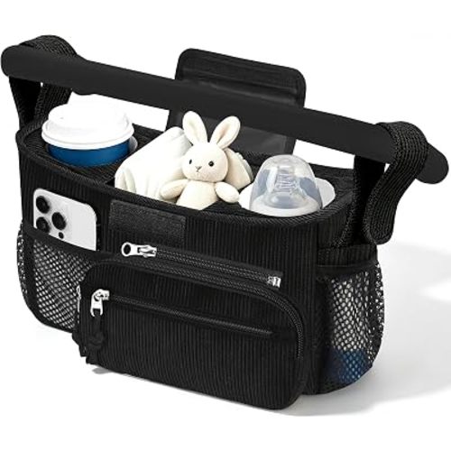 Femuar Universal Stroller Organizer, Stroller Caddy with Cup Holder