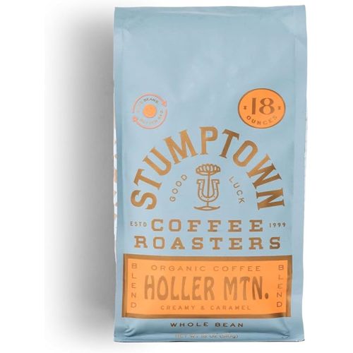 Stumptown Coffee Roasters, Medium Roast Organic Whole Bean Coffee, 100% Arabica Coffee - Holler Mountain 18 Ounce Bag with Flavor Notes of Citrus Zest, Caramel and Hazelnut