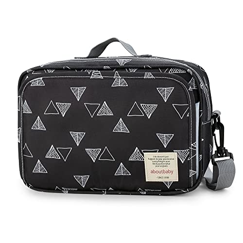 MOMIGO Baby Diaper Caddy Bag - Diaper Caddy Tote Baby Stroller Bag Nursery Storage Bin for Diapers, Wipes & Toys Mini Diaper Bag for Outdoor (Triangle)