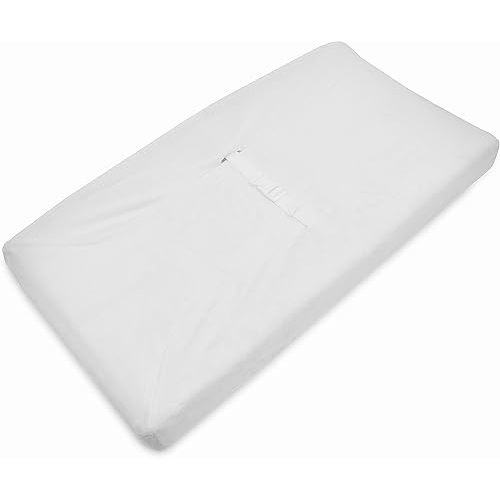 American Baby Company Heavenly Soft Chenille Fitted Contoured Changing Pad Cover, White, for Boys and Girls