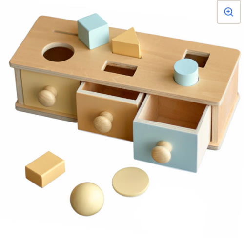 Montessori 3 in 1 Multi-Function Box - Coin Box Shape Sorter for Early – GrowGo Kids