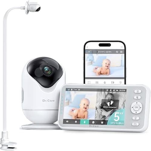 Dr.Care VistaView 5" 1080P Smart WiFi Baby Monitor with Camera & Clip Mount
