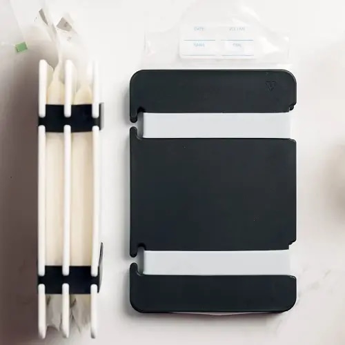 Original Freeze IT Flat by MAMMaway: Organizer for Freeze Flat Storage of Breast Milk Bags. Reduce Leaks and Double Freezer Space. (Black Double by MAMMaway)